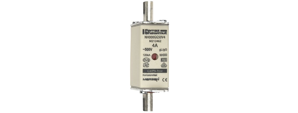 M212462 - NH fuse-link gG, 500VAC, size 000, 4A double indicator/live tags